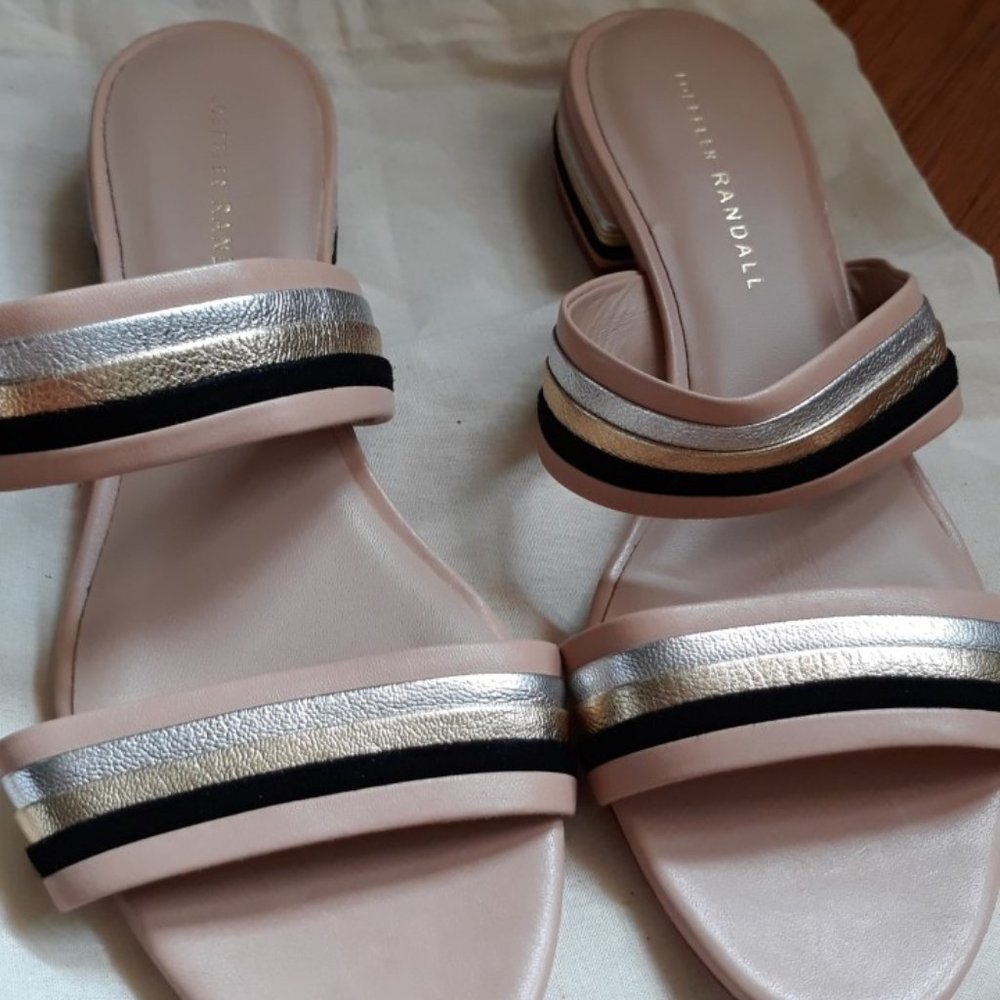 Loeffler Randall Rubie Multi Striped Slide Sandal